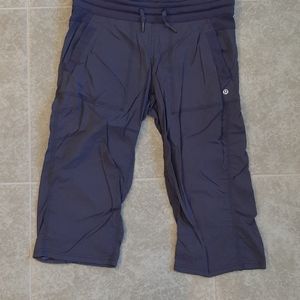 Navy Lululemon studio crop pants